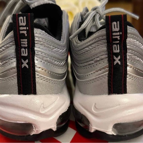 Nike Air Max 97 OG QS Metallic Silver/Varsity Red - Picture 3 of 4